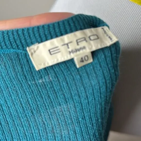 Etro Color Block Ribbed Tank - Picture 5 of 6